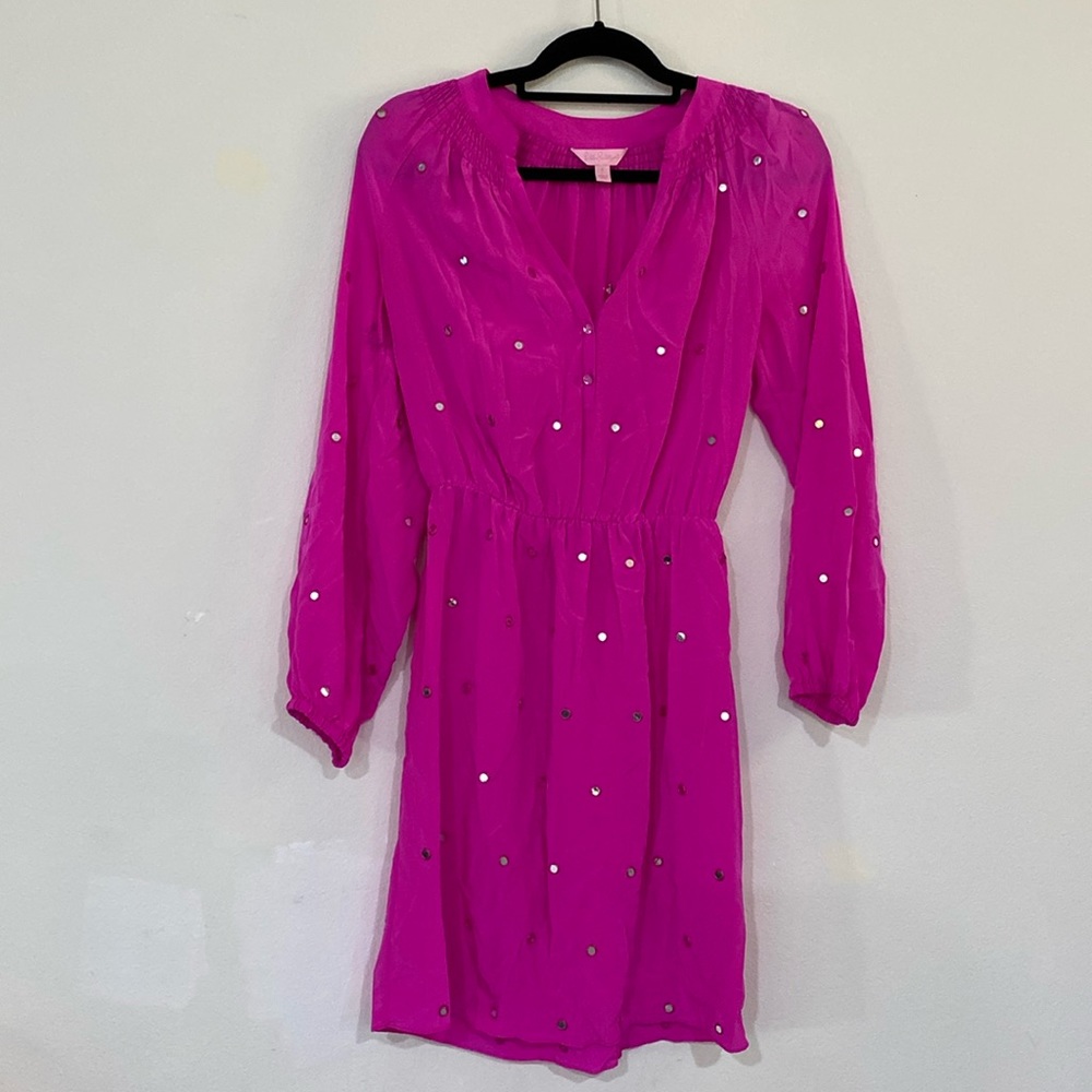 Lilly Pulitzer Mambo Pink Turner Mirrored Dress size S